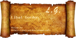 Libal Gordon névjegykártya