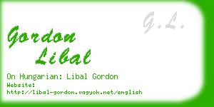 gordon libal business card